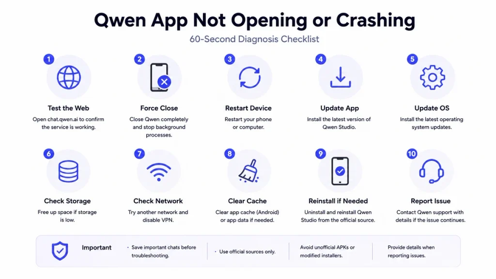Qwen App Quick Diagnosis